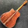 Solidna Koa Wood 45 D 41 Real Abalone Cutaway Akustyczna gitara elektryczna z hebanową podstrunnicą