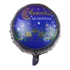 Palloncini Foil Eid Mubarak Rotondi da 18 pollici Decorazioni Hajj Mubarak Stella Luna Palloncino Elio Ramadan Kareem Eid Al-Fitr Forniture