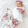ヨーロッパの花の赤ん坊のムスリンスワドルラップ毛布包装毛布保育園寝具タオルベビー幼児幼児孵化布15106