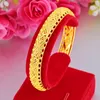 10mm Wide Hollow Bangle Fashion Jewelry Yellow Gold Filled Exquisite Womens Bracelet Wedding Party Accessories Perfect Gift