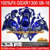 Injektion för Suzuki Hayabusa Vit Glossy GSXR1300 08 2008 2018 GSXR 1300 25NO.100 GSXR-1300 08 09 10 11 12 13 14 15 16 17 18 OEM FAININGS