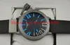 Toppkvalitet Classico 55 U-1001 Rostfritt stål Blue Black Dial Black Rubber Mens Automatic Sport Watches Men's Wristwatches T297A