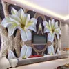 Wallpapers 3D Relief flor mural de papel de parede para paredes 3 d para sala de estar