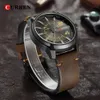 Curren Top marka luksusowy zegarek moda unikalna kwarcowa zegarek zegarek skórzany pasek na nadgarstek zegarek Montre Homme reloJ hombre265o