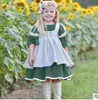 Girls Dresses Baby Fly Sleeve Pleated Dresses Kids Lace Fair Maide Princess Child Summer Vintage Dress Boutique Bowknot Party Sundress C5945