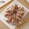 16pcs 665039039 large satin Women hair scrunchies French grace Smooth Silk Big Size Bobble Hair Scrunch High Quality Silk7950558