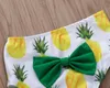 Pineapple Print Newborn Baby Girls Tassels Swimwear Swimsuit Bathing Suit Beachwear Bikini Clothes Set