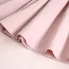 Filles Robes Princesse Vêtements Falbala Col Dos Bowknot Couleur Unie Robes Mignonnes Bébé Filles D'été Rose Et Rouge Mini Robe