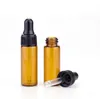 2200 Pcs/Lot 5 ml flacon compte-gouttes de parfum Mini échantillon flacons d'huile essentielle en verre