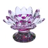 Crystal Lotus Flower Tea Light Holder Buddhist Candle Stand Home Decor Wedding Centerpieces Arts & Crafts in Gift Box 8 Colors