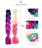 Cały Kanekalon Jumbo Plejanie Włosy Syntetyczne 24 -calowe ombre Kanekalon Braids Hair Extension 1cece 100gpcs 7213223