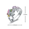 Dernière conception créative licorne anneaux en gros personnalisé haut de gamme usine directement vente diamant anneaux bague de mariage