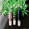 Color spiral straight pot Wholesale Bongs Oil Burner Pipes Water Pipes Glass Rigs Smoking