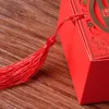50Pcs Chinese Style Double Happiness Colorful Candy Box Tassel Square Wedding Party Souvenir Supplies New Year Favor Birthday