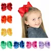 6 Inch Children Bow Hairpin Solid Color Bowknot Clips Baby Ribbon Bow Barrette Kids Headwear Boutique Accessories GGA2679