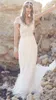 Blask Lace Bohemian Beach Suknie ślubne Szyfonowe Bling Kościa Kryształowa Cap Rleeve Boho Bridal Suknie Vestido de Novia