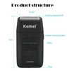 Kemei KM-1102 قابلة للشحن الحلاقة اللاسلكية للرجال التوأم شفرة الترددية اللحية الحلاقة الوجه العناية متعددة الوظائف قوي المتقلب