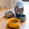 Dry Ceramic Pet Bowl Canister Food Water & Treats for Dogs & Cats More Comfortable Eating for Kitten and Puppy Durable 23JunO4 T200101