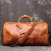 Mens Travel Bag Full Grain äkta läder Travel Duffel Bag Tote Over Night Carry On Bagage Weekender Bags12214364