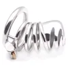 Sex Toys for Men Abstinence Stimulating Penis Lock Ring Gourd Head Chastity Cage SM Chastity Device 40/45/50mm to Choose