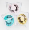 Clear Cube Wimpers Doos voor 3D 5D Mink Eyelashes valse wimpers gevallen acrylverpakkingsdoos met kleurrijke cirkel wimpers lade GGA3413-1
