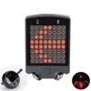 Lighting Cycling Bike Remote Control Turning Light USB Rechargeable Reat Laser Safety Warning Lamp