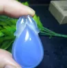 Calcédoine Ruyi pendentif chaîne de chandail bleu glace graine calcédoine pendentif jade cadeau bijoux ventes directes d'usine