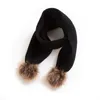 Winter Children Neck Scarf Boys Girls Baby Scarf fur ball knitted wool Scarves Kids Girls Warm Scarves LJJA3103