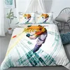 Japanese Anime Character 3D Bedding Set Microfiber Summer Duvet Cover Set with Zipper Closure 3PCS1 Comforter Cover and 2 Pillowc1771135