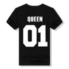 tshirts femme oneck coton roi reine 01 lettre imprime couple leisure man shirt tshirt tshirt court tshirt9673444