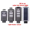 20 W 40W 60W All in één LED Solar Street Lights Outdoor Lighting Motion Sensor Waterdicht Licht voor Pad Wall Smart Solar Led Lamp
