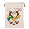 2021 39 Stijlen Kerst Santa Sacks Grote zware canvas Trekkoord Tassen Hoge kwaliteit Xmas Gift Bag voor kinderen 08