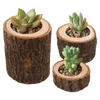 Tree Stump Candle Holder Tea Light Tree Wooden Candlestick Mini Flowerpot For Home Wedding Party Valentine's Day Decoration