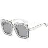 Mode Carré Diamant Lunettes De Soleil Classique Femmes Designer Lunettes De Soleil Dames Vintage Surdimensionné Nuances Femme Lunettes 10pcs TTA1007