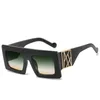 2020 Модные солнцезащитные очки для женщин и мужчин Негабаритные площади кадра Trend Ladies Black Солнцезащитные очки UV400