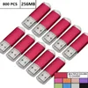 Hurtownia luzem 800pcs 256 MB Drives Flash Drives prostokątna pamięć Stick Schurage Kciuk Pióro Wskaźnik LED dla tabletu na laptopie komputerowej