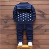 Casual Baby Pojkar Kläder Set Pojkar Kostymer Denim Jeans Kappa 3ST Set Småbarn Kläder Kostym Barnkläder Kostymer