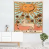 European Tarot Tapestry Astrology Wall Hanging Decoration Cloth Sun Moon Star Tenture Mural Modern Room Dorm Decor311e7271960