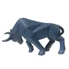 Resin Bull Statue Bison/Ox Sculpture Abstract figurine Home Decoration Modern/accessories nordic decoration home decor Statues T200331