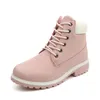 2022 fashion Single boot female PU boots females flat pink Martin cool short designer sneakers women trainers big size 36-40