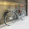 빈티지 자전거 프레임 슬리버 700C 고정 기어 트랙 바이시클 단일 속도 52cm Fixie inlcude 바구니