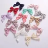 Baby Photo Props 14 Colors Girls Hot Sale Cotton Fabric Bowknot Princess Barrettes Childrens Korean Style Hair Clips For Party