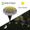 Lager i US IP65 Vattentät 8 LED Solar Utomhus Jordlampa Landskap Lawn Yard Stair Underground Buried Night Light Home Garden Decoration