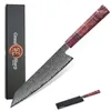 Couteau de chef de 82 pouces vg10 couteaux de cuisine japonais en acier damas couteau Kiritsuke couteau à trancher la viande et les légumes avec boîte-cadeau Grandsharp7339994