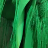 Fringe Green Fringe Lápis Saias de Tassel Alta Colo