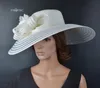 2019 X Large Ivory Ladies formal dress hat PP Straw sun hat summer hat for prom mother'day Races kentucky derby