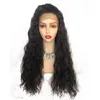 Brazilian 4 Dark Brown Long Loose Curly Wavy Full Wigs 10 Human Hair Heat Resistant Glueless Synthetic Lace Front Wigs for Black3932350