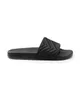 Cruise 2020 mens womens unisex black Matelasse Rubber Slide sandals Flat beach slippers Molded rubber footbed