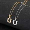 Engels alfabet -v goud zilver vriend naam letters hanger kettingen teken woord ketting kleine initiële brief lucky vrouw moeder mannen familie geschenken sieraden