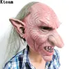 Mannen Latex Masker Goblins Grote Neus Horror Masker Griezelig Kostuum Partij Cosplay Props Eng Masker voor Halloween Terror Zombie T201875